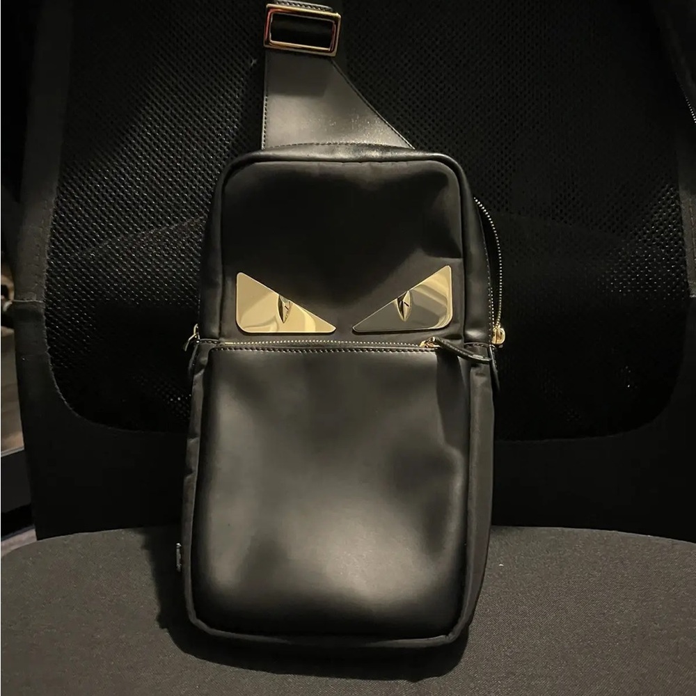 Fendi Black Belt Bag with Edgy Eye Detail